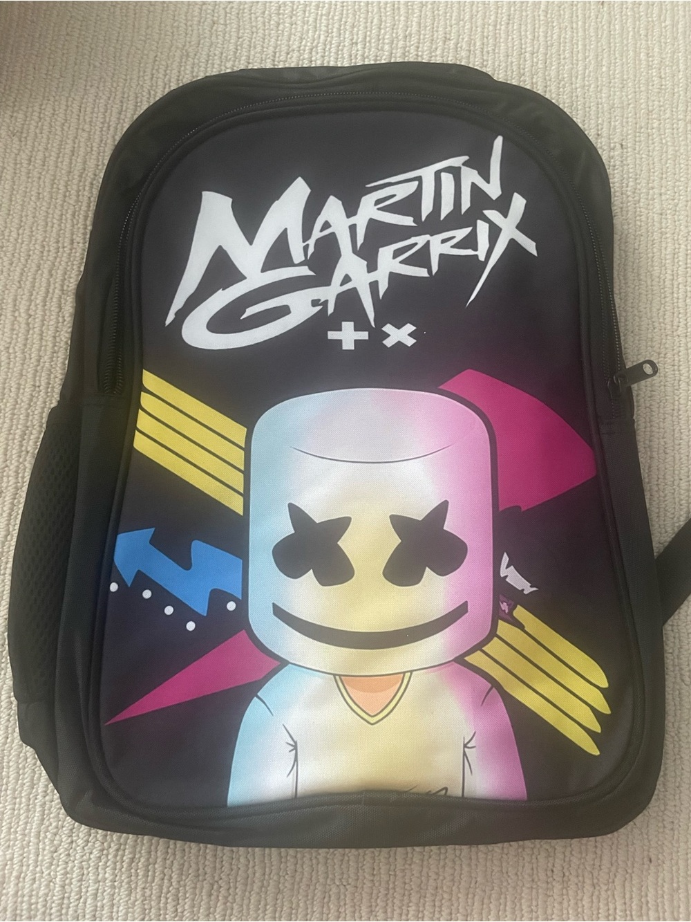 Black Graphic DJ Marshmello Backpack b28